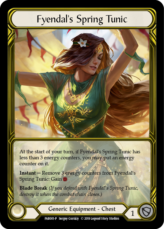 Fyendal's Spring Tunic [FAB001-P] (Promo)  1st Edition Cold Foil - Golden | GnG Games