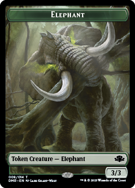 Elephant // Construct Double-Sided Token [Dominaria Remastered Tokens] | GnG Games