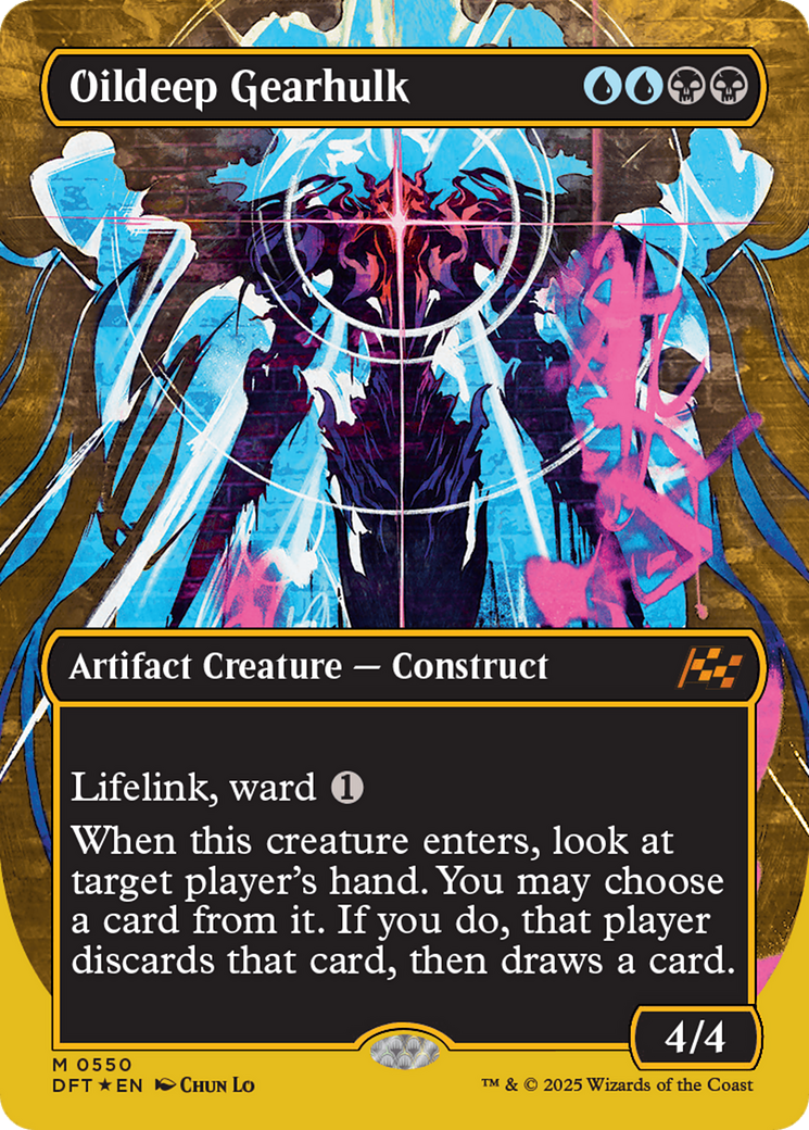 Oildeep Gearhulk (Borderless) (First-Place Foil) [Aetherdrift] | GnG Games