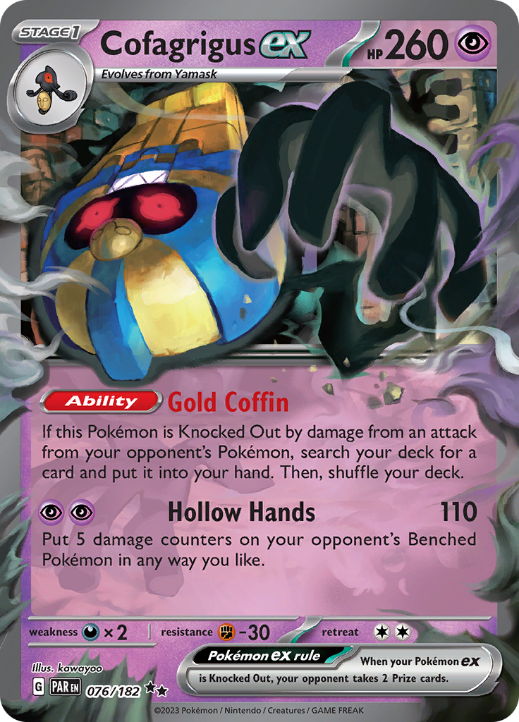 Cofagrigus ex (076/182) [Scarlet & Violet: Paradox Rift] | GnG Games