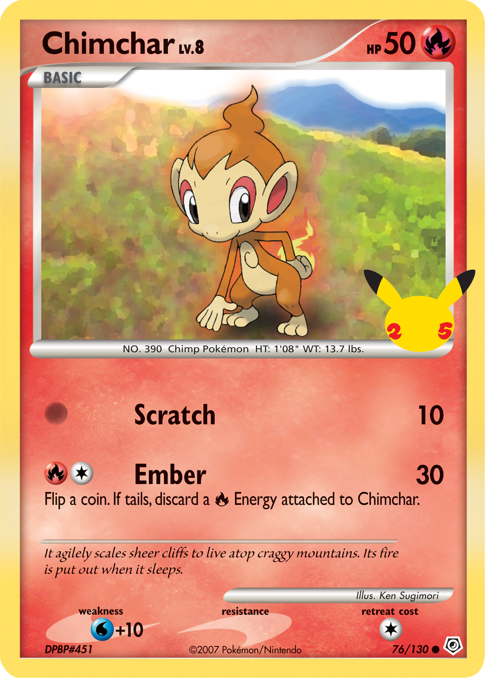 Chimchar (76/130) (Jumbo Card) [First Partner Pack] | GnG Games