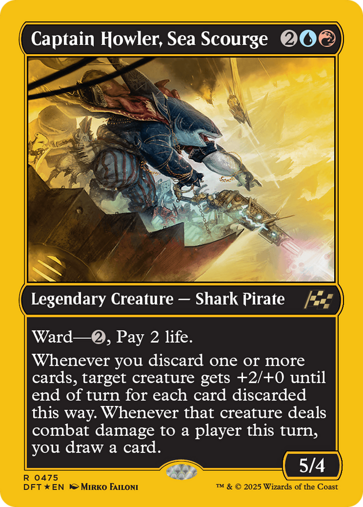 Captain Howler, Sea Scourge (First-Place Foil) [Aetherdrift] | GnG Games