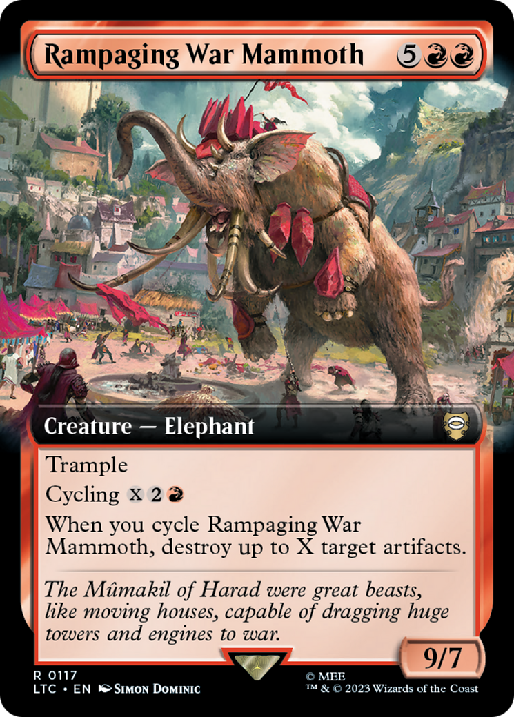 Rampaging War Mammoth (Extended Art) [The Lord of the Rings: Tales of Middle-Earth Commander] | GnG Games