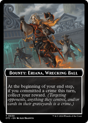 Bounty: Eriana, Wrecking Ball // Bounty Rules Double-Sided Token [Outlaws of Thunder Junction Commander Tokens] | GnG Games