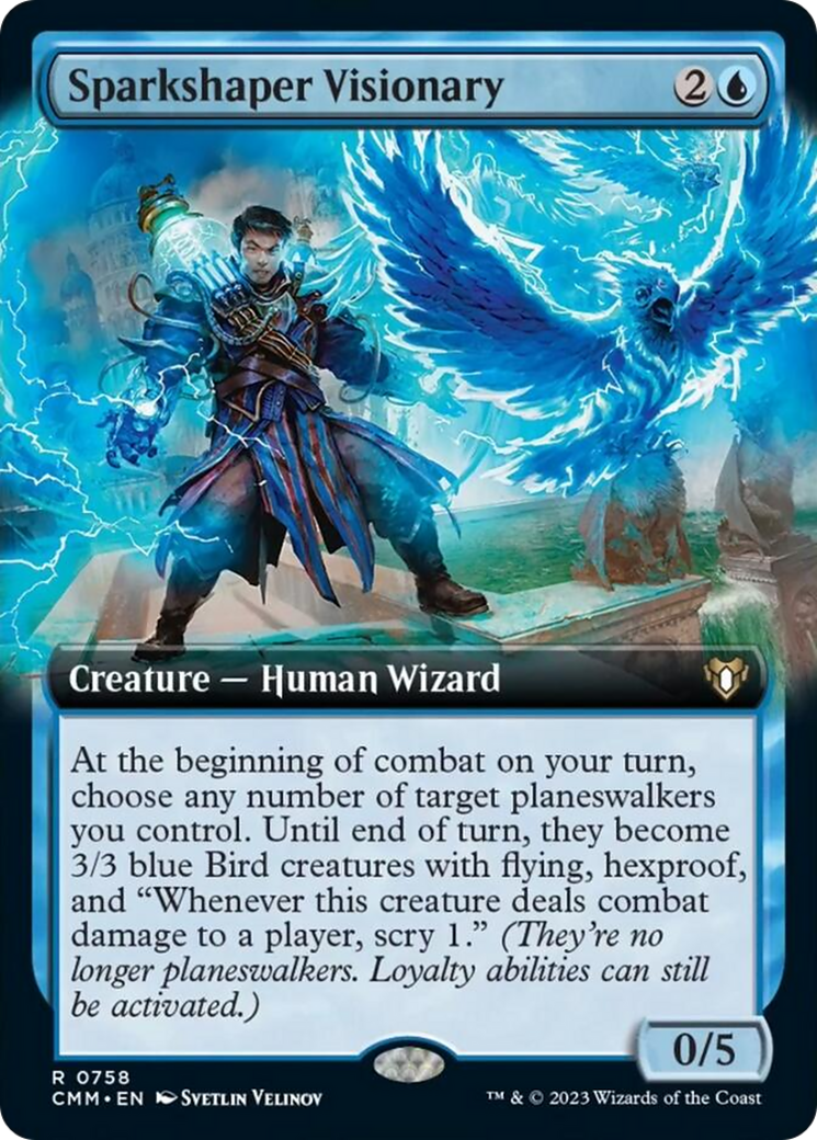 Sparkshaper Visionary (Extended Art) [Commander Masters] | GnG Games