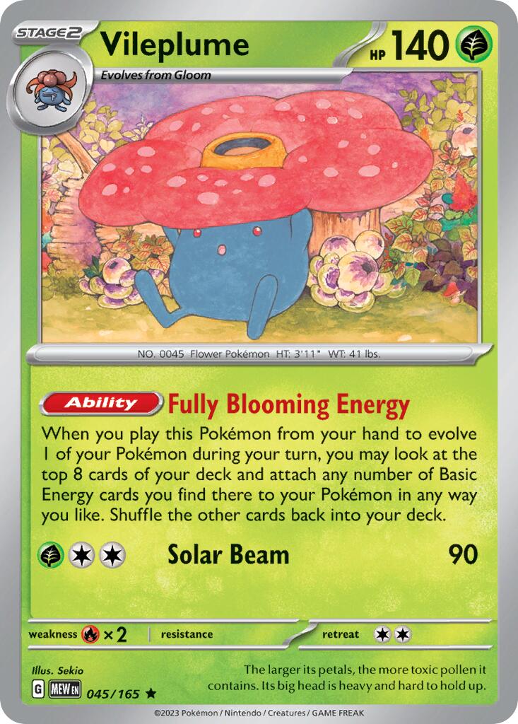 Vileplume (045/165) (Theme Deck Exclusive) [Scarlet & Violet 151] | GnG Games