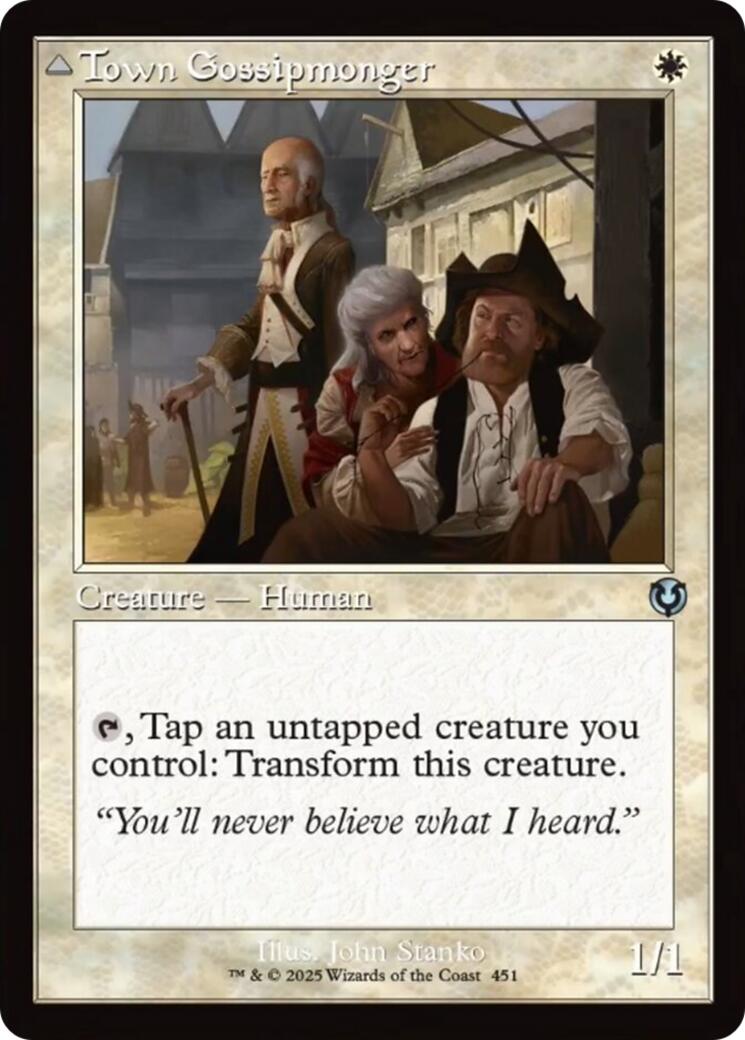 Town Gossipmonger // Incited Rabble (Retro Frame) [Innistrad Remastered] | GnG Games