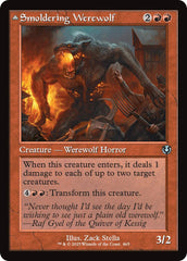 Smoldering Werewolf // Erupting Dreadwolf (Retro Frame) [Innistrad Remastered] | GnG Games