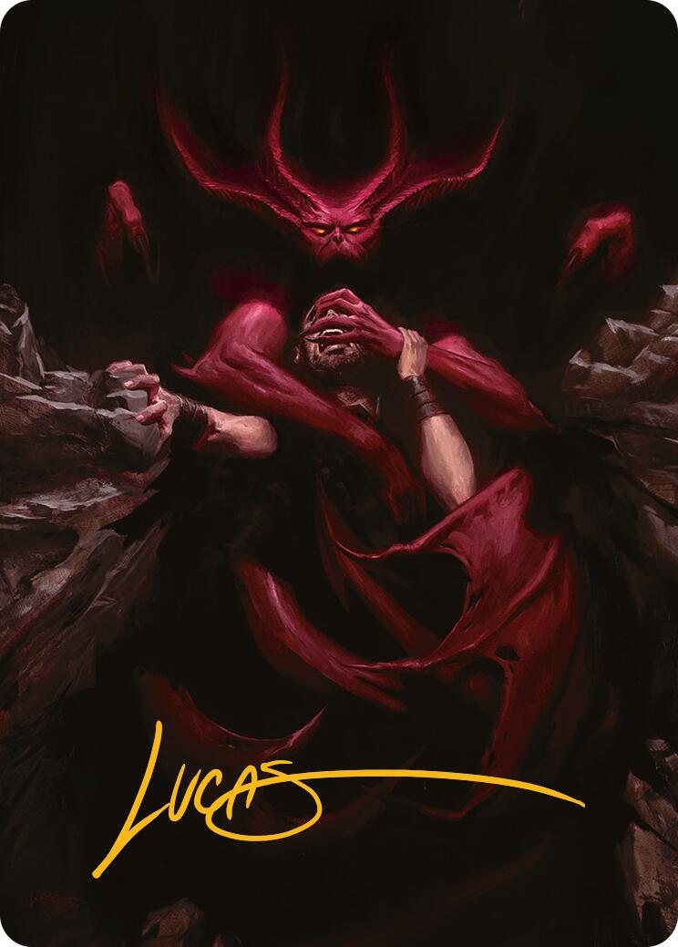 Infernal Grasp Art Card (Gold-Stamped Signature) [Innistrad Remastered Art Series] | GnG Games