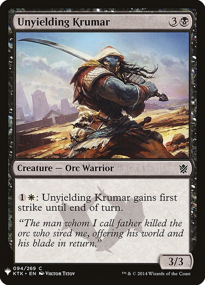 Unyielding Krumar [Mystery Booster] | GnG Games