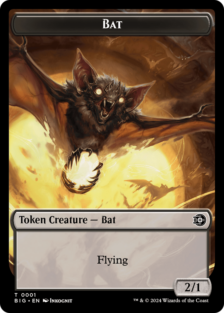 Mercenary // Bat Double-Sided Token [Outlaws of Thunder Junction Tokens] | GnG Games