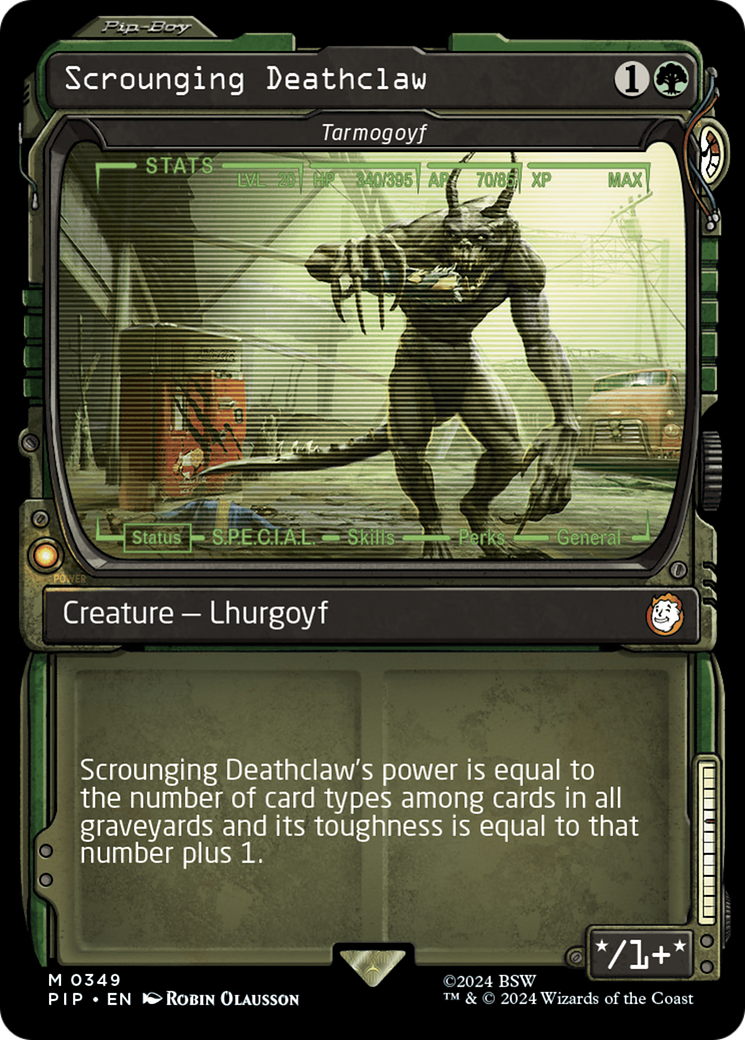 Scrounging Deathclaw - Tarmogoyf (Showcase) [Fallout] | GnG Games