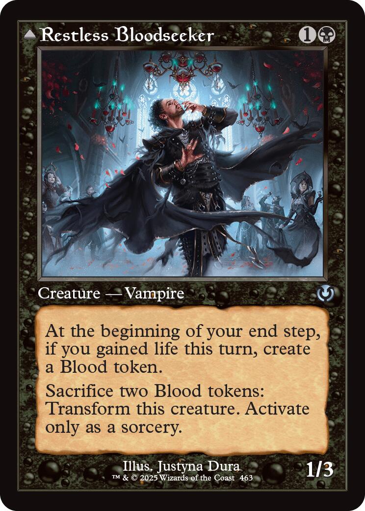 Restless Bloodseeker // Bloodsoaked Reveler (Retro Frame) [Innistrad Remastered] | GnG Games