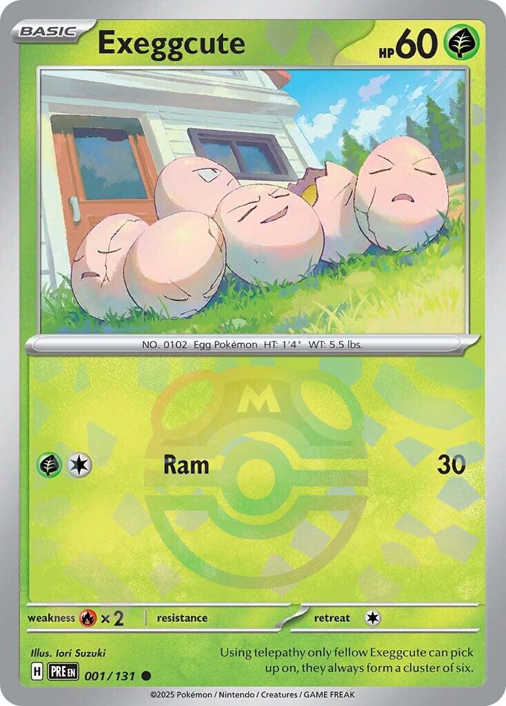 Exeggcute (001/131) (Master Ball Pattern) [Scarlet & Violet: Prismatic Evolutions] | GnG Games