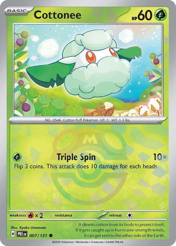 Cottonee (007/131) (Master Ball Pattern) [Scarlet & Violet: Prismatic Evolutions] | GnG Games