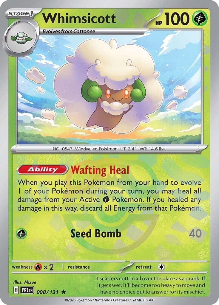 Whimsicott (008/131) (Master Ball Pattern) [Scarlet & Violet: Prismatic Evolutions] | GnG Games