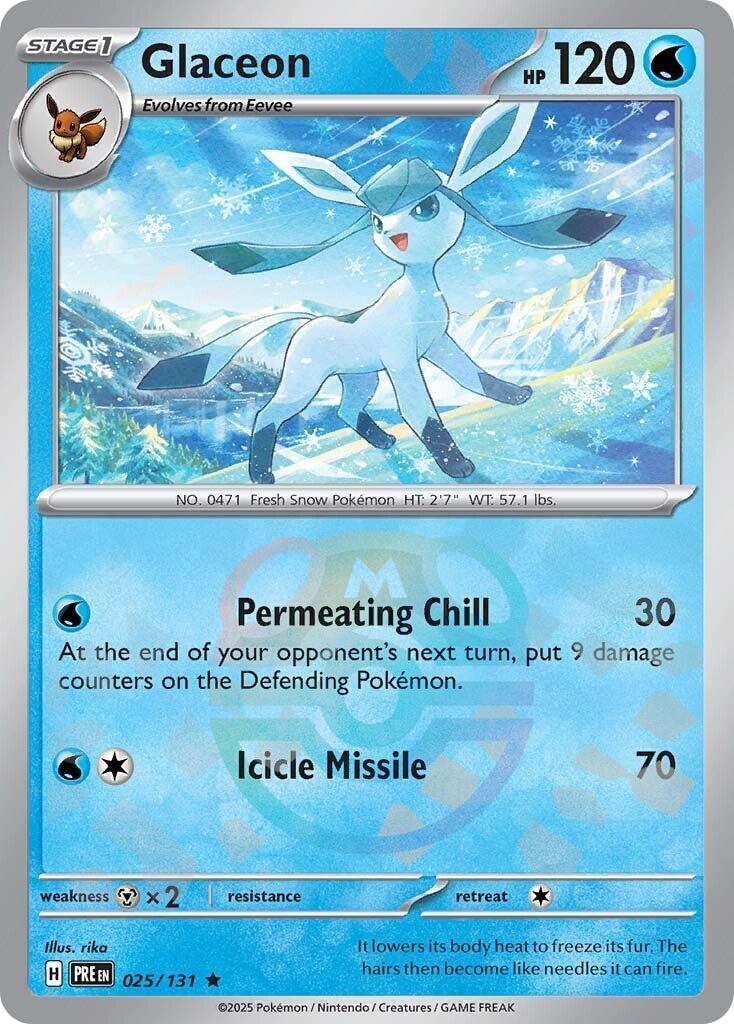 Glaceon (025/131) (Master Ball Pattern) [Scarlet & Violet: Prismatic Evolutions] | GnG Games