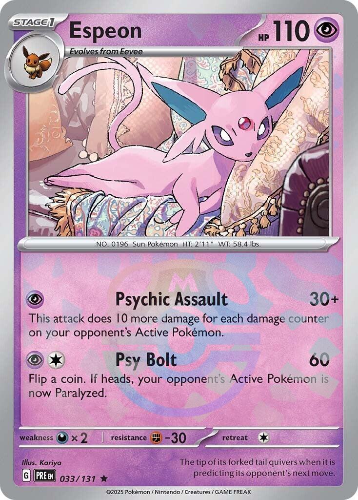 Espeon (033/131) (Master Ball Pattern) [Scarlet & Violet: Prismatic Evolutions] | GnG Games