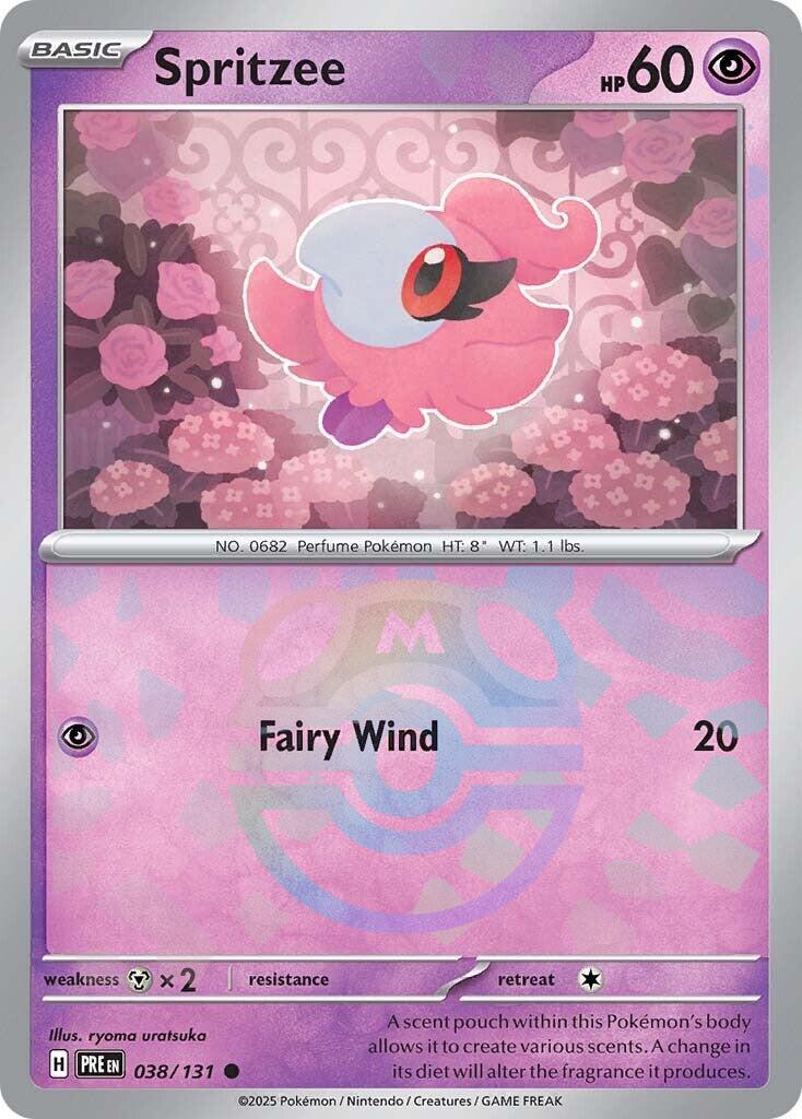 Spritzee (038/131) (Master Ball Pattern) [Scarlet & Violet: Prismatic Evolutions] | GnG Games