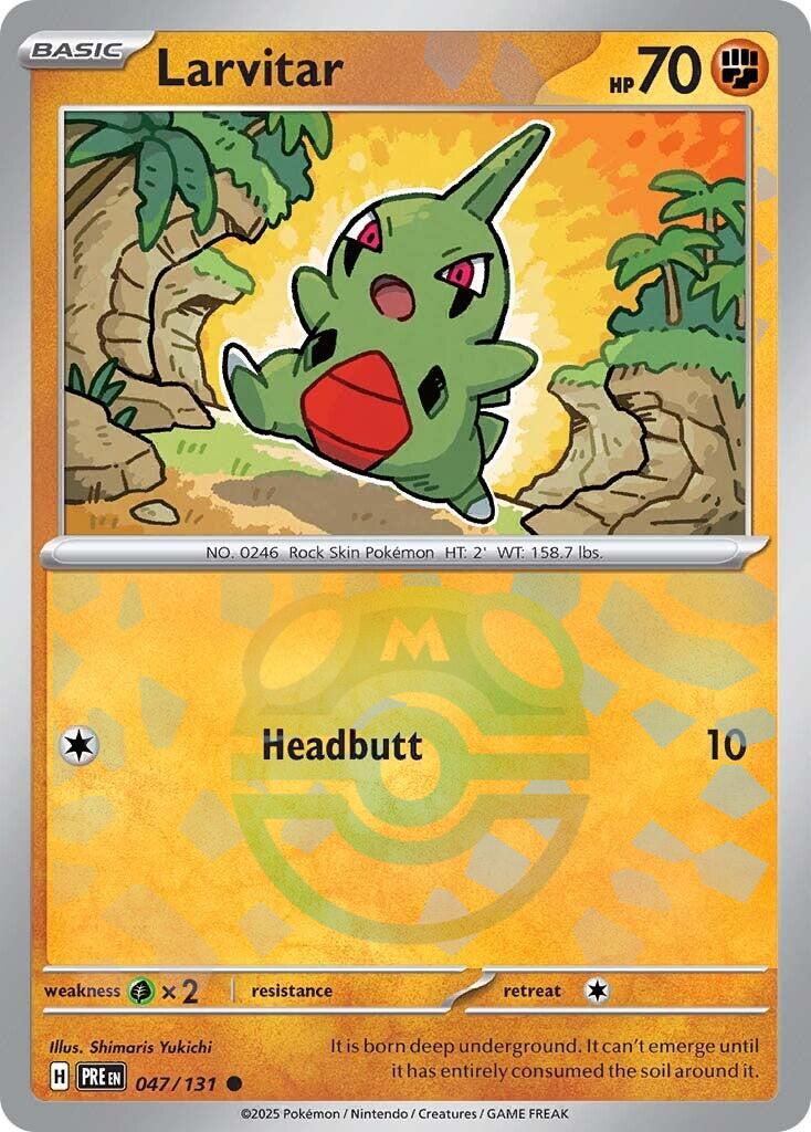 Larvitar (047/131) (Master Ball Pattern) [Scarlet & Violet: Prismatic Evolutions] | GnG Games