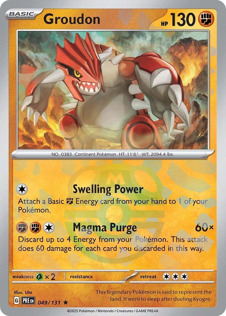Groudon (049/131) (Master Ball Pattern) [Scarlet & Violet: Prismatic Evolutions] | GnG Games