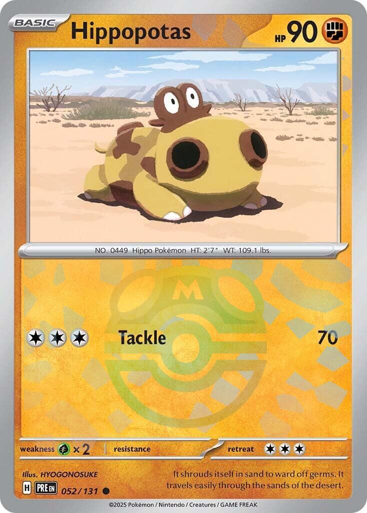 Hippopotas (052/131) (Master Ball Pattern) [Scarlet & Violet: Prismatic Evolutions] | GnG Games