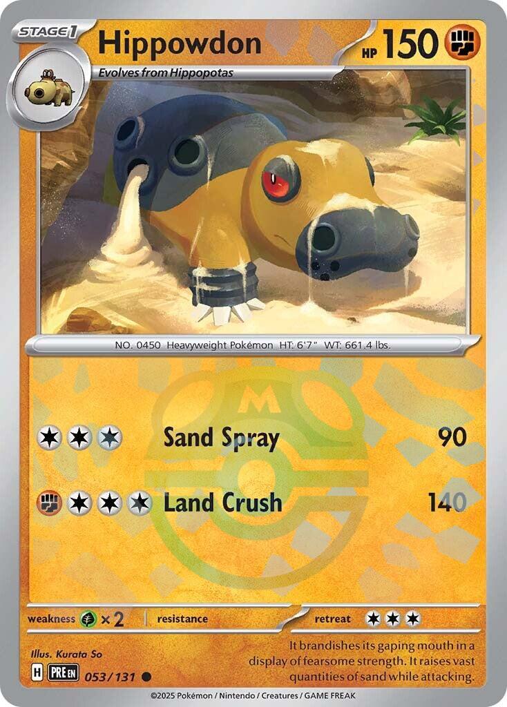 Hippowdon (053/131) (Master Ball Pattern) [Scarlet & Violet: Prismatic Evolutions] | GnG Games