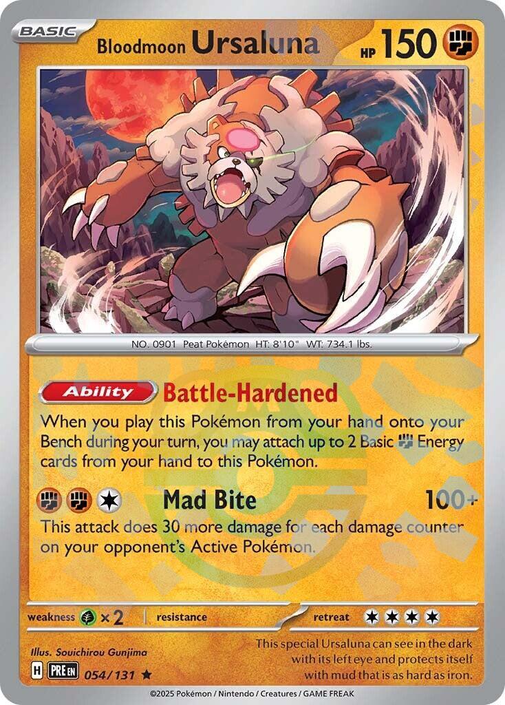 Bloodmoon Ursaluna (054/131) (Master Ball Pattern) [Scarlet & Violet: Prismatic Evolutions] | GnG Games