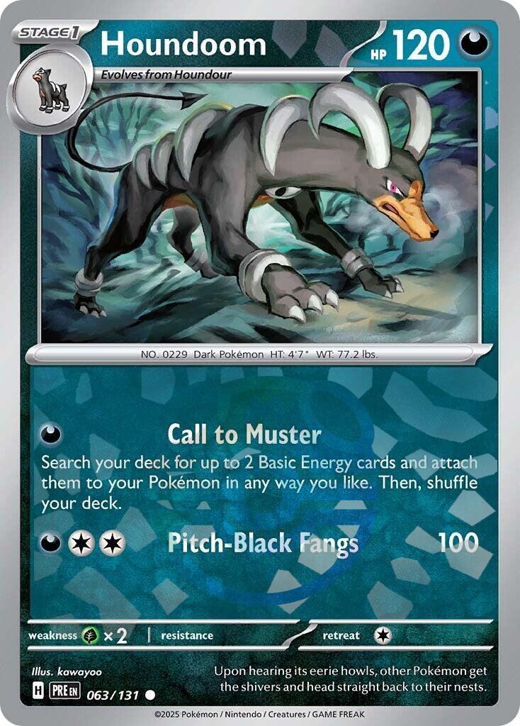 Houndoom (063/131) (Master Ball Pattern) [Scarlet & Violet: Prismatic Evolutions] | GnG Games