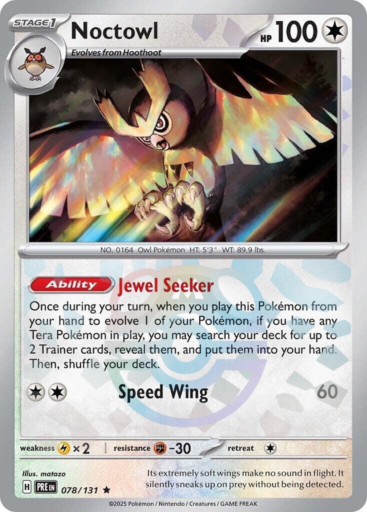 Noctowl (078/131) (Master Ball Pattern) [Scarlet & Violet: Prismatic Evolutions] | GnG Games