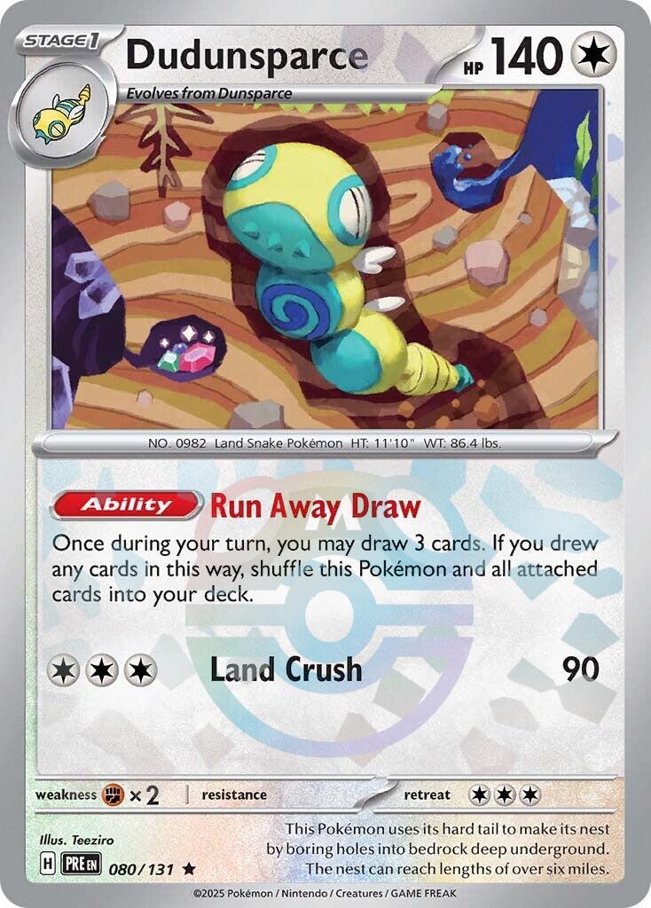 Dudunsparce (080/131) (Master Ball Pattern) [Scarlet & Violet: Prismatic Evolutions] | GnG Games