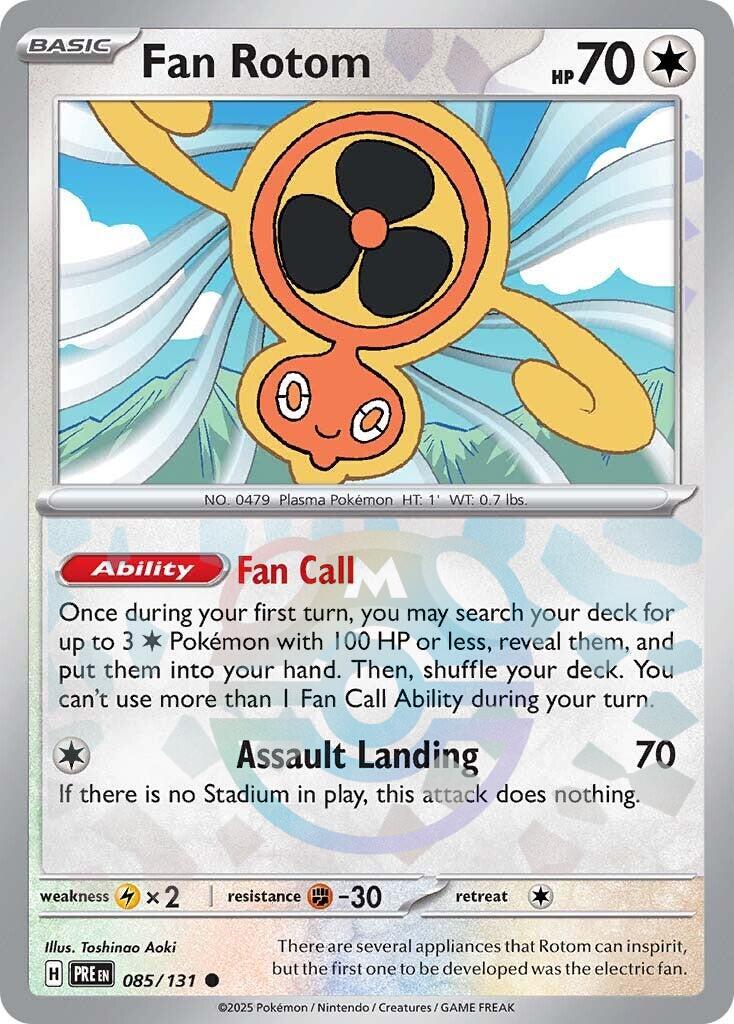 Fan Rotom (085/131) (Master Ball Pattern) [Scarlet & Violet: Prismatic Evolutions] | GnG Games