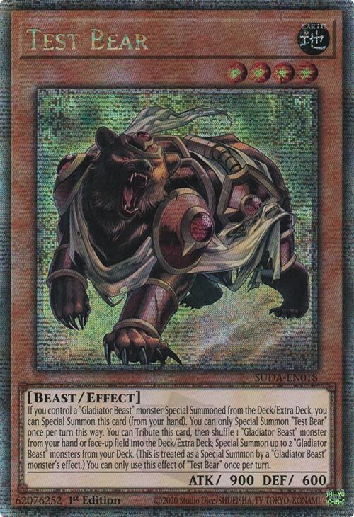 Test Bear (Quarter Century Secret Rare) [SUDA-EN018] Quarter Century Secret Rare | GnG Games