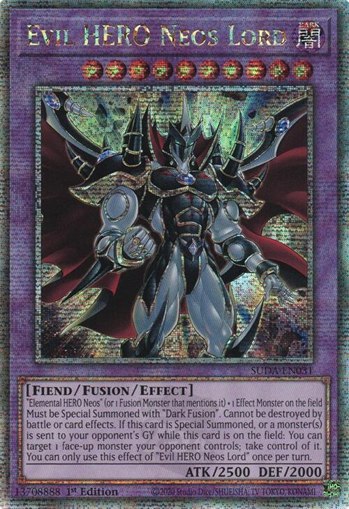 Evil HERO Neos Lord (Quarter Century Secret Rare) [SUDA-EN031] Quarter Century Secret Rare | GnG Games