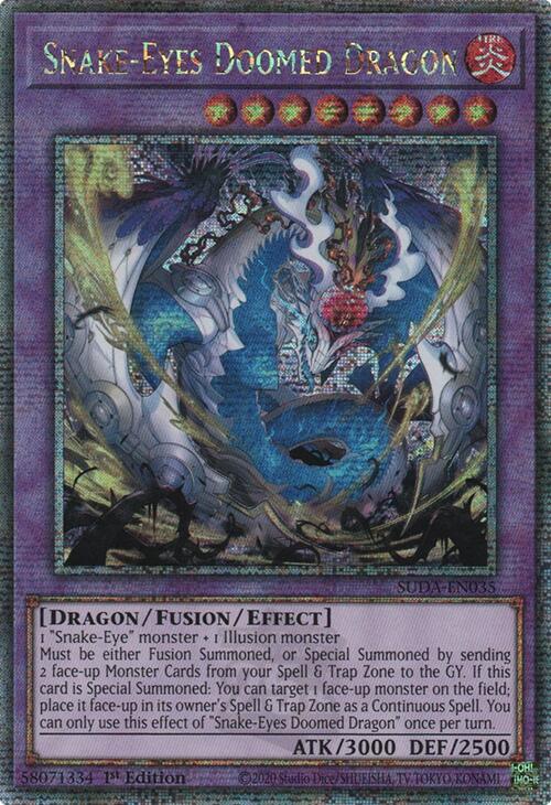 Snake-Eyes Doomed Dragon (Quarter Century Secret Rare) [SUDA-EN035] Quarter Century Secret Rare | GnG Games