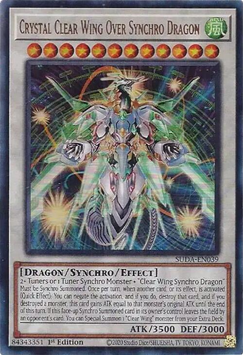 Crystal Clear Wing Over Synchro Dragon [SUDA-EN039] Ultra Rare | GnG Games