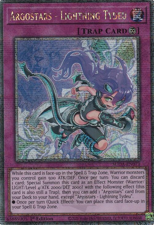 Argostars - Lightning Tydeu (Quarter Century Secret Rare) [SUDA-EN071] Quarter Century Secret Rare | GnG Games