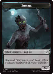 Zombie (0011) // Zombie (0012) Double-Sided Token [Innistrad Remastered Tokens] | GnG Games