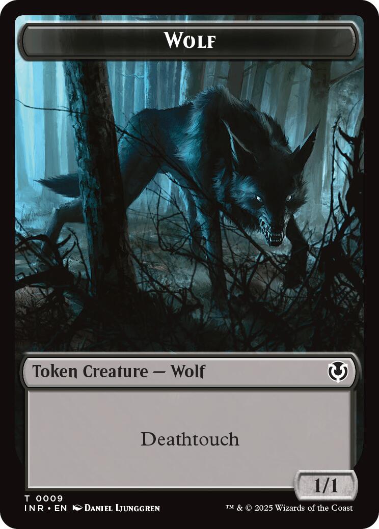 Wolf (0009) // Wolf (0018) Double-Sided Token [Innistrad Remastered Tokens] | GnG Games