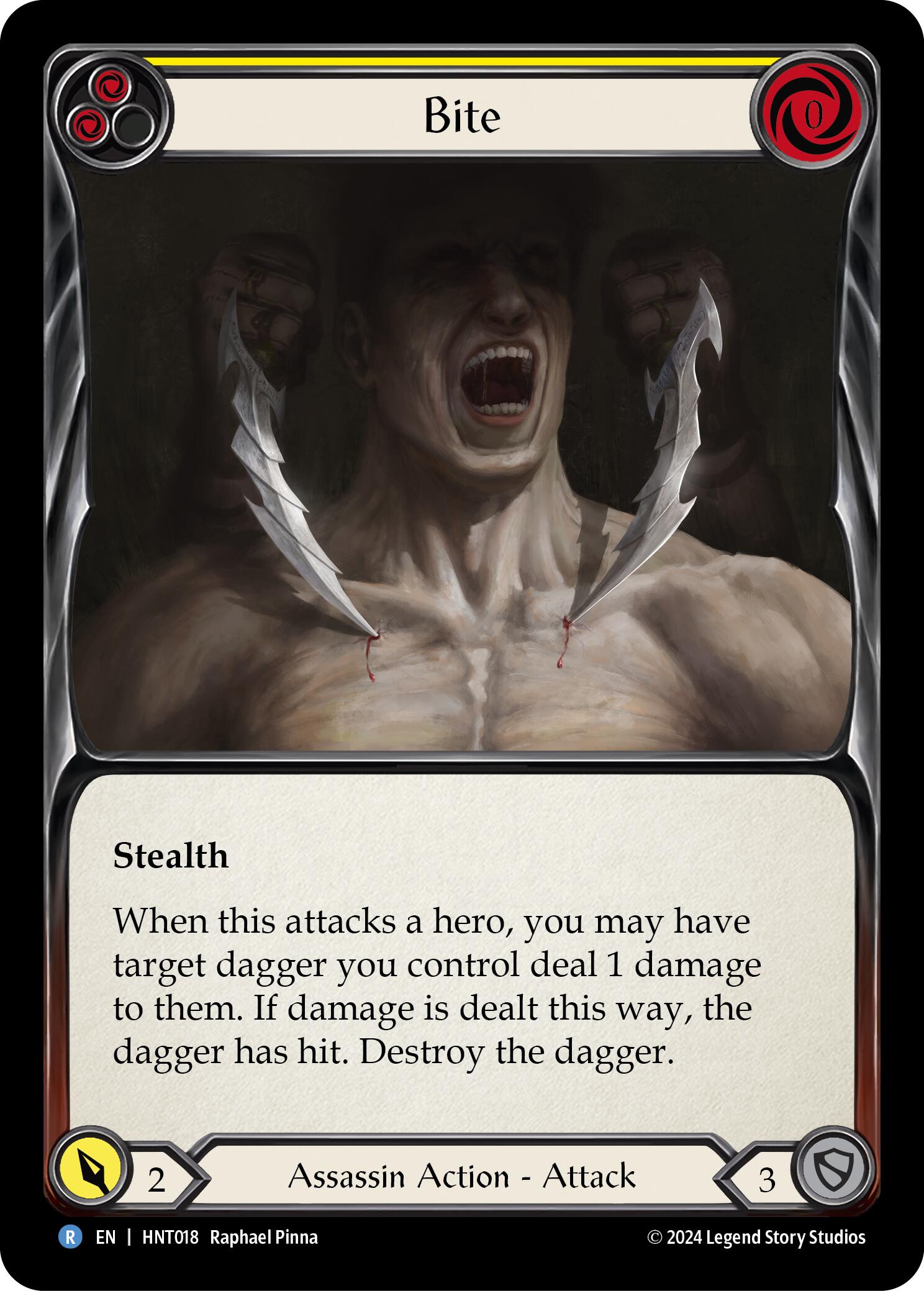 Bite (Yellow) [HNT018] (The Hunted)  Rainbow Foil | GnG Games