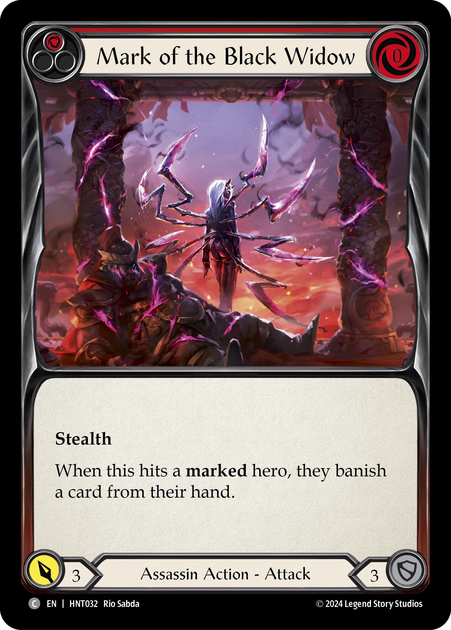Mark of the Black Widow (Red) [HNT032] (The Hunted)  Rainbow Foil | GnG Games