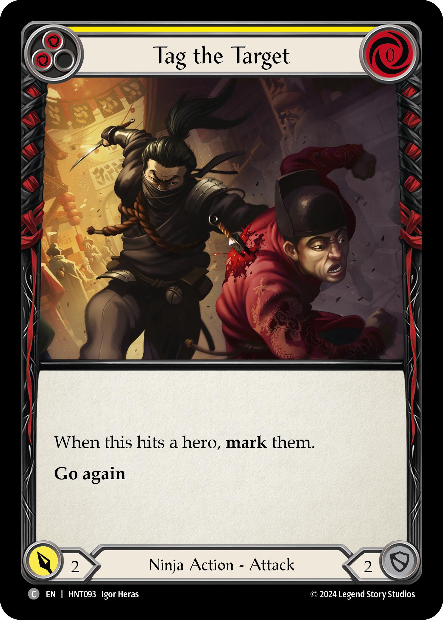 Tag the Target (Yellow) [HNT093] (The Hunted)  Rainbow Foil | GnG Games