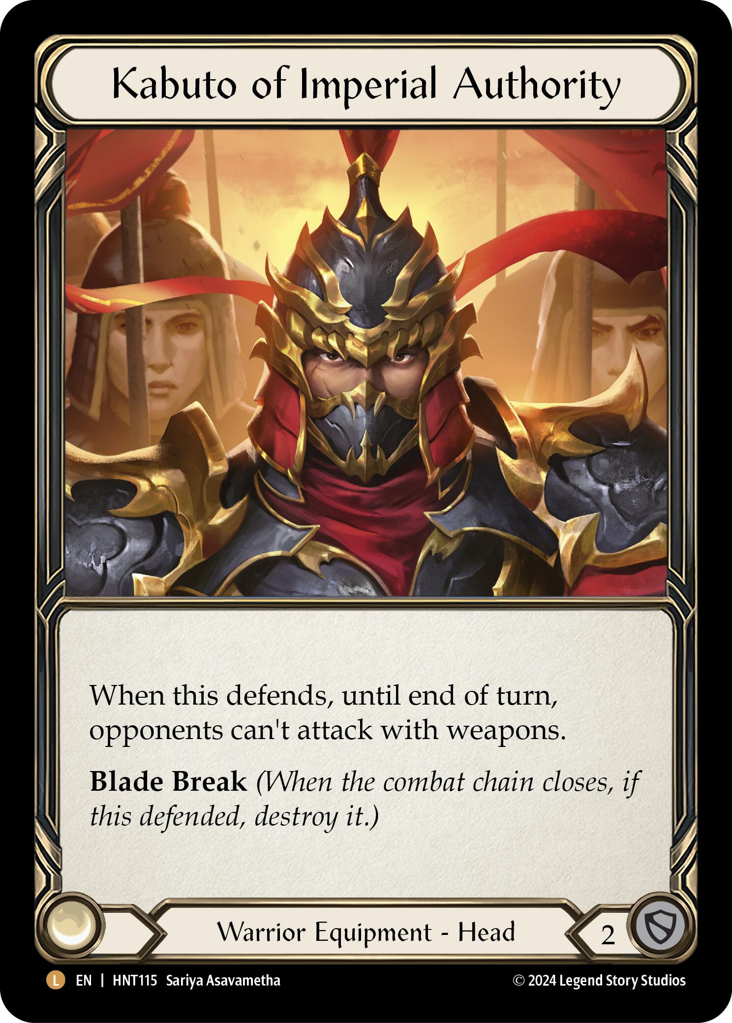Kabuto of Imperial Authority [HNT115] (The Hunted)  Rainbow Foil | GnG Games