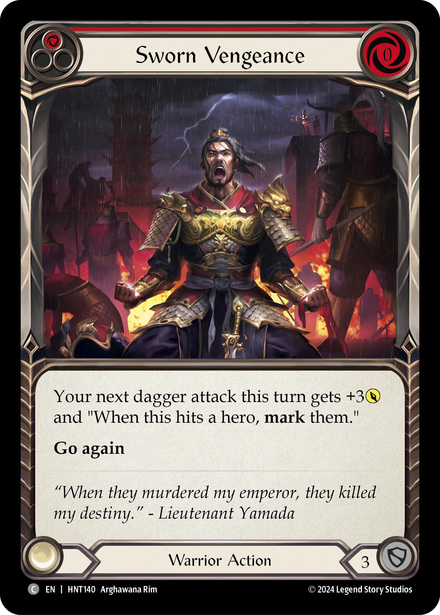 Sworn Vengeance (Red) [HNT140] (The Hunted) | GnG Games