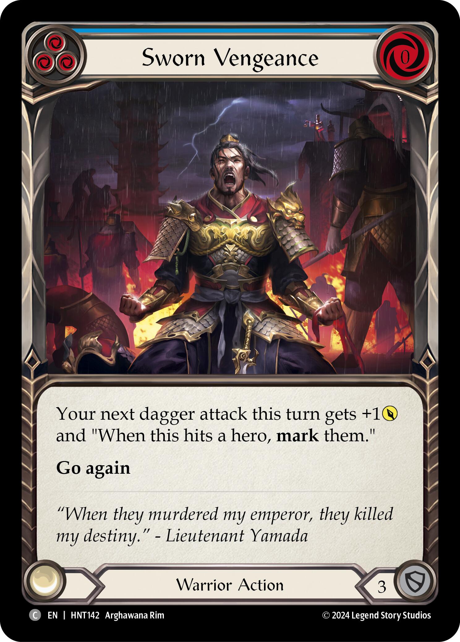 Sworn Vengeance (Blue) [HNT142] (The Hunted) | GnG Games