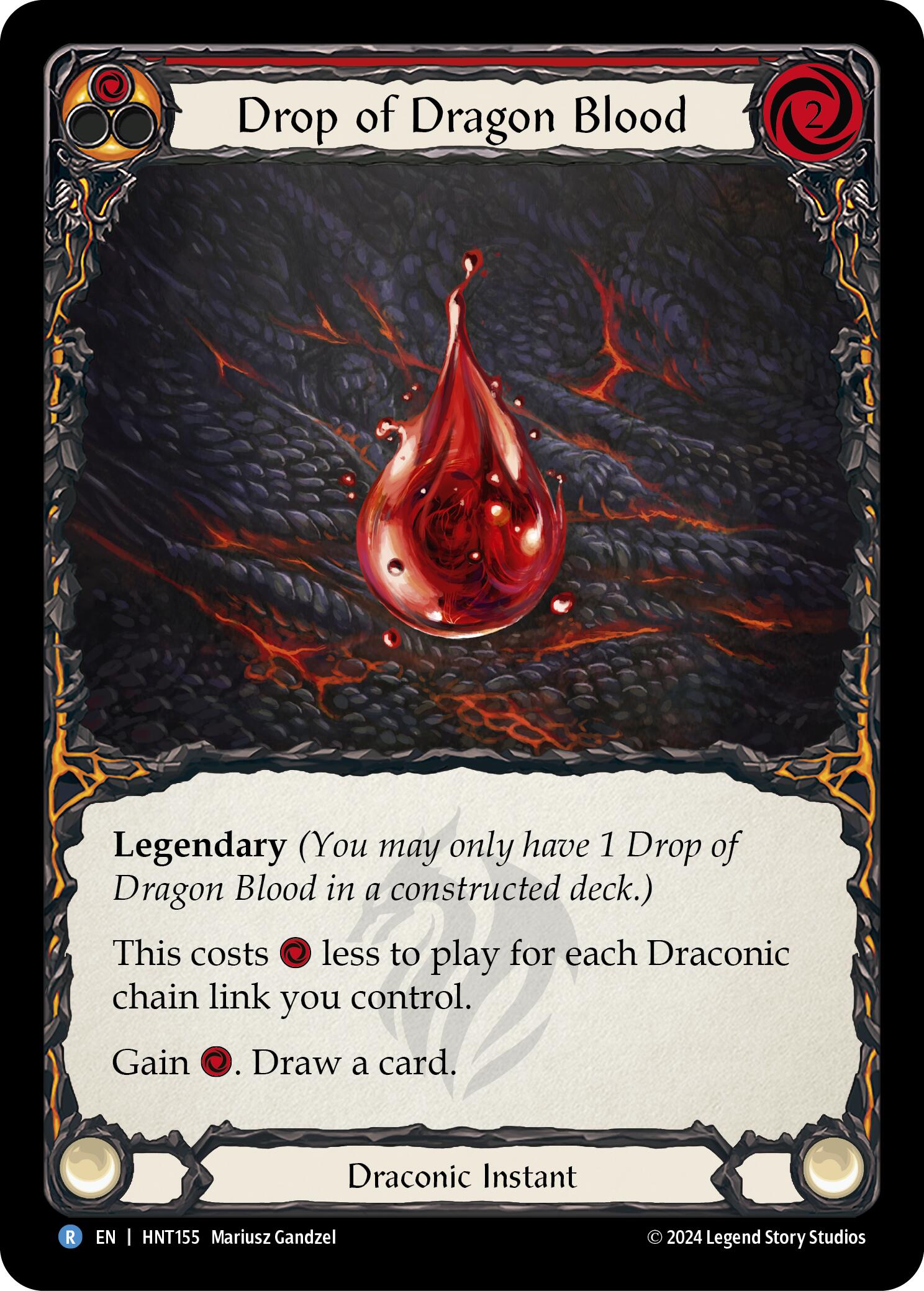 Drop of Dragon Blood (Red) [HNT155] (The Hunted)  Rainbow Foil | GnG Games