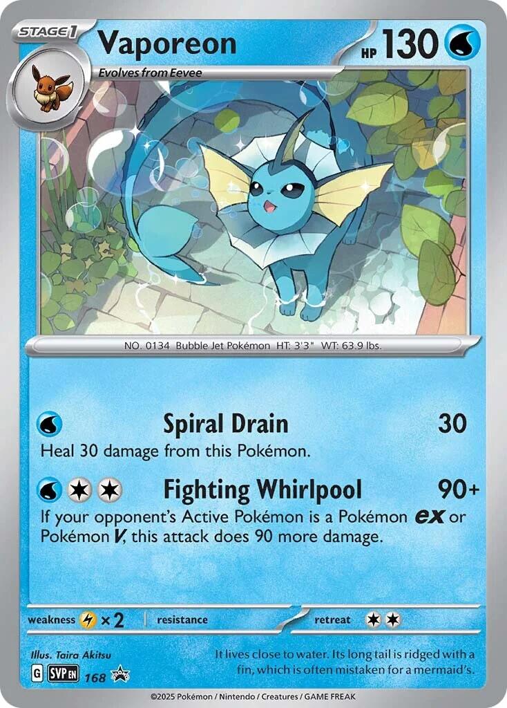 Vaporeon (SVP168) [Scarlet & Violet: Black Star Promos] | GnG Games