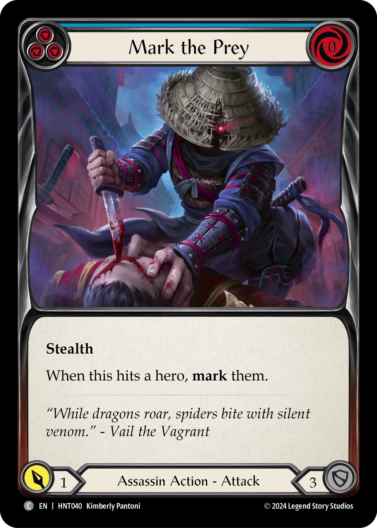 Mark the Prey (Blue) [HNT040] (The Hunted)  Rainbow Foil | GnG Games