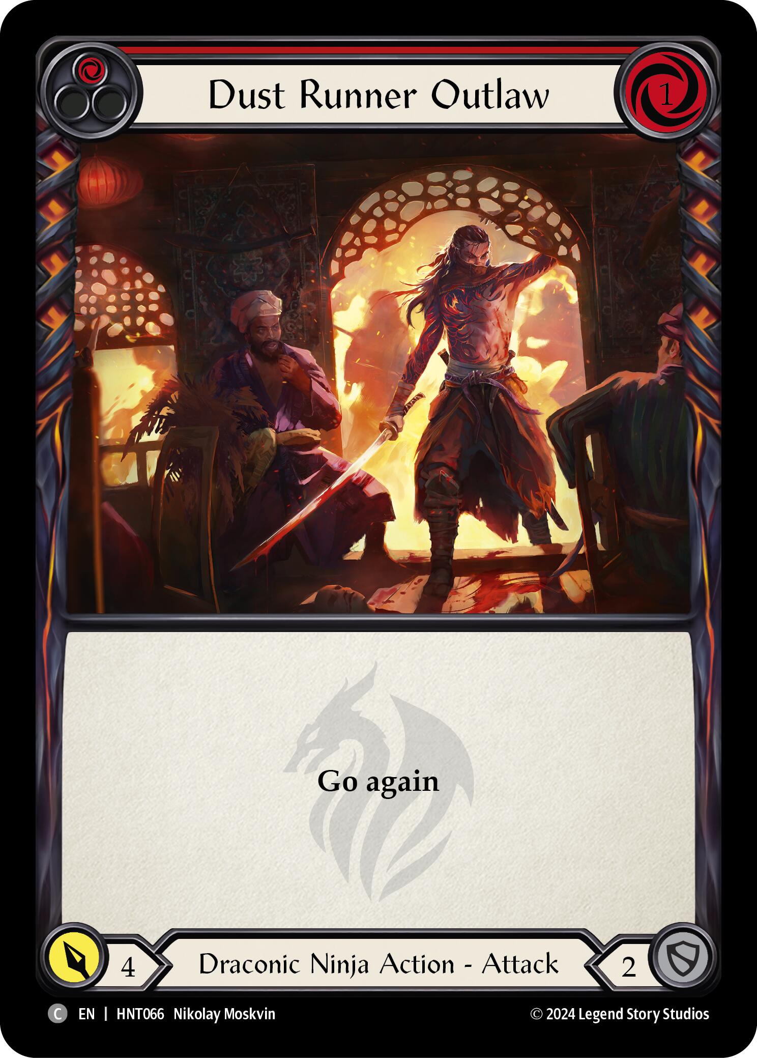 Dust Runner Outlaw (Red) [HNT066] (The Hunted)  Rainbow Foil | GnG Games