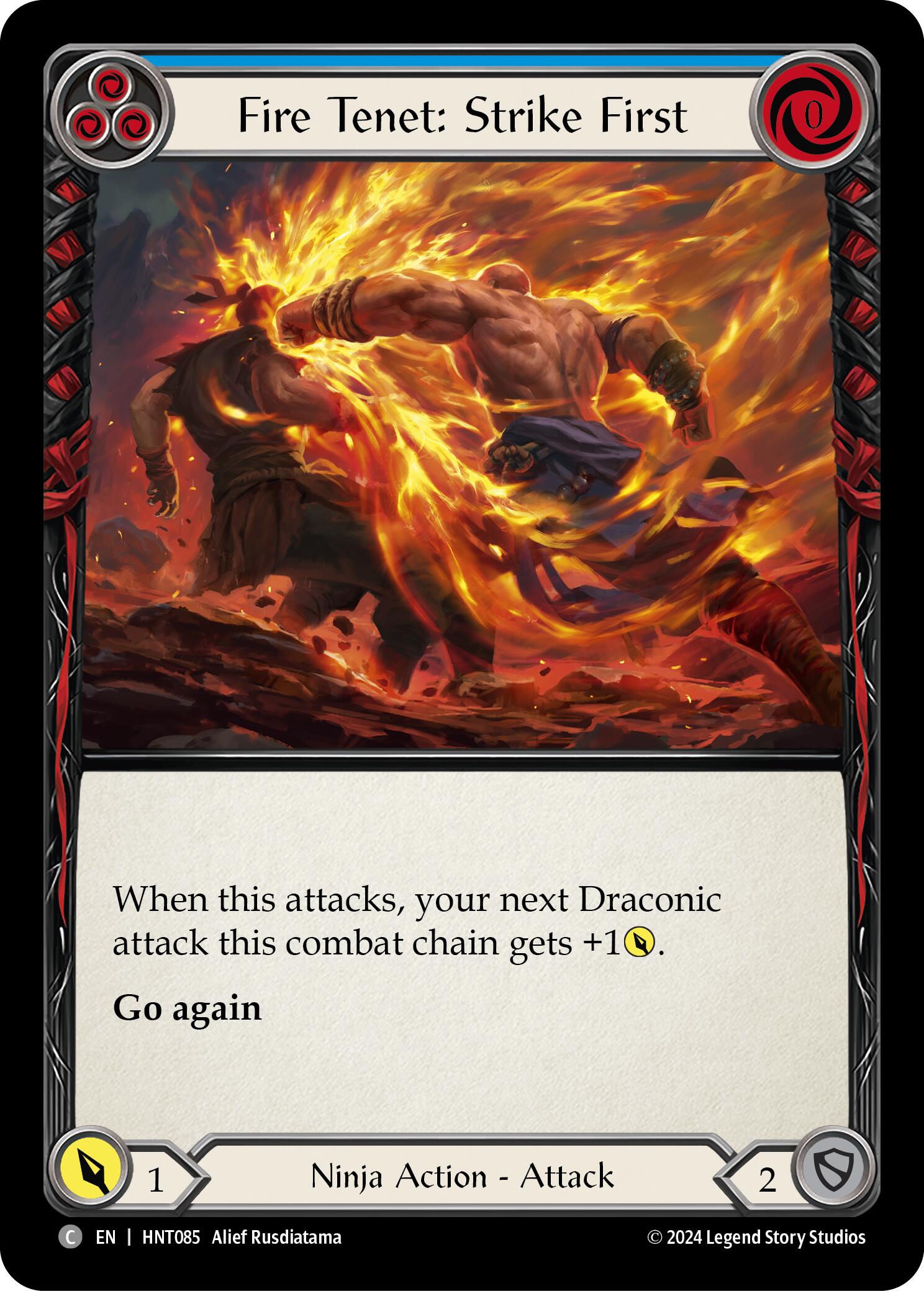 Fire Tenet: Strike First (Blue) [HNT085] (The Hunted) | GnG Games